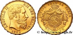 BELGIEN 20 Francs Léopold II 1882 Bruxelles