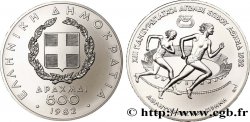 GREECE 500 Drachmes Proof Jeux Pan-Européens / coureuses 1982  MS 