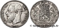 BELGIQUE 5 Francs Léopold II tranche position B 1873 