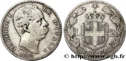 ITALIE 2 Lire Humbert Ier 1884 Rome - R