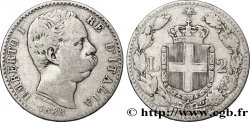 ITALIA 2 Lire Humbert Ier 1883 Rome