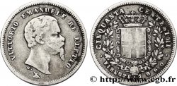 ITALIE 50 Centesimi Victor Emmanuel II Roi élu 1860 Florence