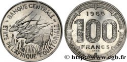 ÁFRICA ECUATORIAL  Essai de 100 Francs antilopes 1966 Paris