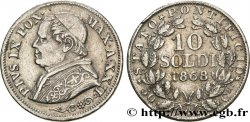 VATICAN AND PAPAL STATES 10 Soldi (50 Centesimi) Pie IX an XXII 1868 Rome