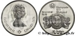 CANADA 10 Dollars Proof JO Montréal 1976 tête de Zeus / Elisabeth II 1974 