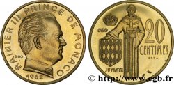 MONACO Essai de 20 Centimes prince Rainier III de Monaco 1962 Paris