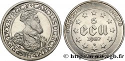 BELGIUM 5 Ecu Charles Quint 1987 