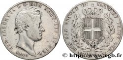 ITALY - KINGDOM OF SARDINIA 5 Lire Charles Albert, roi de Sardaigne 1849 Gênes