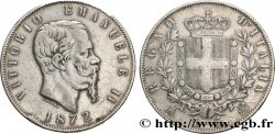 ITALY 5 Lire Victor Emmanuel II 1872 Milan