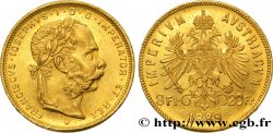 ÖSTERREICH 8 florins ou 20 francs François-Joseph Ier 1889 Vienne