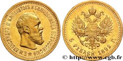 RUSSIE 5 Roubles Alexandre III 1892 Saint-Petersbourg TTB+ 