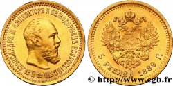 RUSSIE - ALEXANDRE III 5 Roubles 1889 Saint-Petersbourg