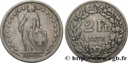 SUISSE 2 Francs Helvetia 1878 Berne - B