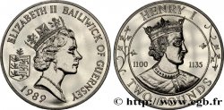 GUERNESEY 2 Pounds (Livres) Henri Ier 1989 