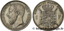 BELGIQUE 1 Franc Léopold II légende flamande 1887  TTB+ 