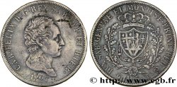 ITALIE - ROYAUME DE SARDAIGNE 5 Lire Charles Félix, roi de Sardaigne 1827 Gênes
