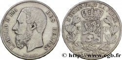 BELGIO 5 Francs Léopold II tranche A 1869 