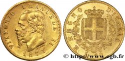 ITALIE 20 Lire Victor Emmanuel II 1877 Rome TTB 