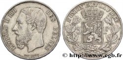 BÉLGICA 5 Francs Léopold II tranche A 1870 