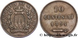 SAN MARINO 10 Centesimi écu aux trois tours 1894 Rome