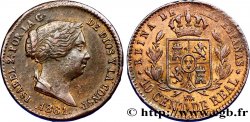 SPANIEN 10 Centimos de Real Isabelle II 1861 Ségovie