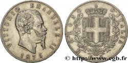 ITALIE 5 Lire Victor Emmanuel II 1876 Rome