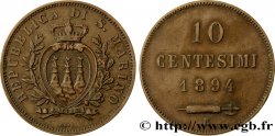 SAINT-MARIN 10 Centesimi écu aux trois tours 1894 Rome