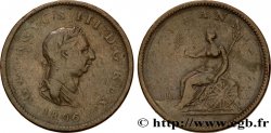 ROYAUME-UNI 1/2 Penny Georges III tête laurée 1806 