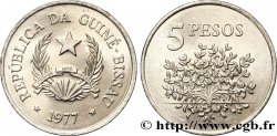 GUINÉE BISSAU 5 Pesos emblème 1977 