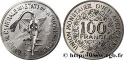 ÉTATS DE L&nbsp;AFRIQUE DE L&nbsp;OUEST (BCEAO) Essai de 100 Francs masque sous sachet d’origine sans liseré tricolore 1967 Paris