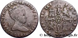 ESPAGNE 8 Maravedis Isabelle II 1845 Jubia