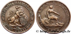 SPAIN 5 Centimos “ESPAÑA” assise 1870 Oeschger Mesdach & CO XF 