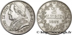 VATICAN ET ÉTATS PONTIFICAUX 2 Lire Pie IX an XXII 1867 Rome