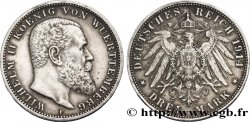ALEMANIA - WURTEMBERG 3 Mark Guillaume II 1914 Stuttgart - F