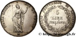 ITALIEN - LOMBARDEI 5 Lire Gouvernement provisoire de Lombardie 1848 Milan