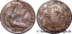 ESPAÑA 8 Maravedis Charles III 1778 Ségovie BC+ 