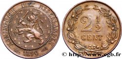 NETHERLANDS 2 1/2 Cents lion couronné 1890 Utrecht