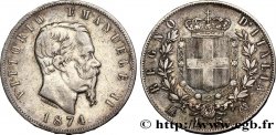 ITALIE 5 Lire Victor Emmanuel II 1874 Milan