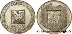 POLOGNE 200 Zlotych aigle 30e anniversaire de la fondation de la république populaire 1974 Varsovie