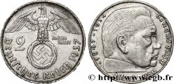 ALLEMAGNE 2 Reichsmark Maréchal Paul von Hindenburg 1937 Berlin