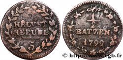 SUISSE - RÉPUBLIQUE HELVÉTIQUE 1/2 Batzen  1799 Berne