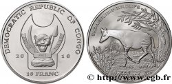 RÉPUBLIQUE DÉMOCRATIQUE DU CONGO 10 Franc(s) Proof Espèces en danger : okapi 2010 