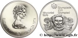 CANADA 10 Dollars JO Montréal 1976 tête de Zeus 1974 