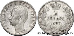 SERBIE 2 Dinara Alexandre Ier 1897  TTB 