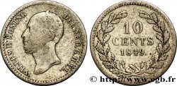 PAYS-BAS 10 Cents Guillaume II 1849 Utrecht