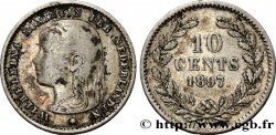 NETHERLANDS 10 Cents Wilhelmine 1897 Utrecht