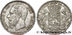 BELGIO 5 Francs Léopold II tranche A 1870 
