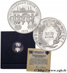 TURQUíA 500 Lira Proof Année internationale de l’enfance 1979 