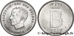 BELGIQUE 250 Francs jubilé d’argent du roi Baudouin légende française 1976 Bruxelles