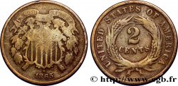 UNITED STATES OF AMERICA 2 Cents Bouclier 1865 Philadelphie F 